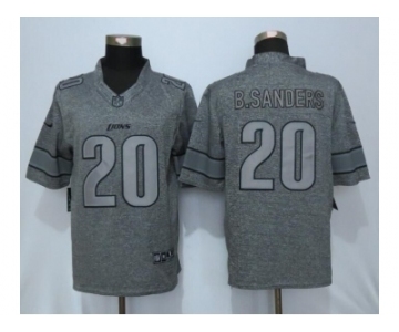 Men Nike Detroit Lions #20 Barry Sanders Gray Stitched Gridiron Gray Limited Jersey