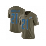 Men Nike Detroit Lions #21 Ameer Abdullah Limited Olive 2017 Salute to Service NFL Jersey