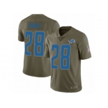 Men Nike Detroit Lions #28 Quandre Diggs Limited Olive 2017 Salute to Service NFL Jersey