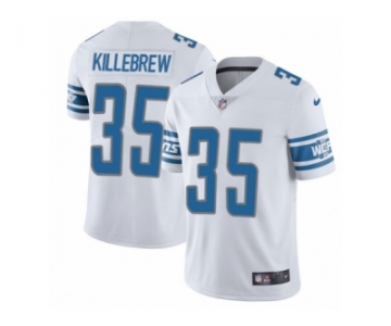 Men Nike Detroit Lions #35 Miles Killebrew White Vapor Untouchable Limited Player NFL Jersey