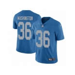 Men Nike Detroit Lions #36 Dwayne Washington Blue Alternate Vapor Untouchable Limited Player NFL Jersey