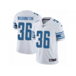 Men Nike Detroit Lions #36 Dwayne Washington White Vapor Untouchable Limited Player NFL Jersey