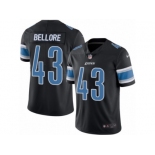 Men Nike Detroit Lions #43 Nick Bellore Limited Black Rush Vapor Untouchable NFL Jersey