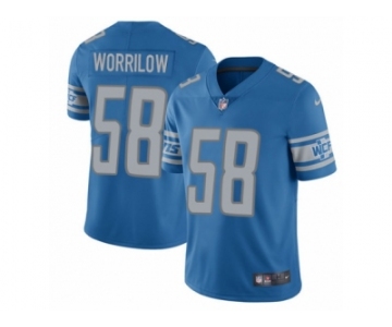 Men Nike Detroit Lions #58 Paul Worrilow Blue Team Color Vapor Untouchable Limited Player NFL Jersey