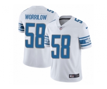 Men Nike Detroit Lions #58 Paul Worrilow White Vapor Untouchable Limited Player NFL Jersey