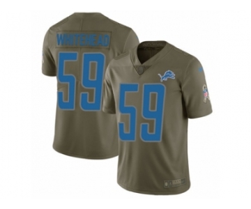 Men Nike Detroit Lions #59 Tahir Whitehead Limited Olive 2017 Salute to Service NFL Jersey