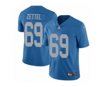 Men Nike Detroit Lions #69 Anthony Zettel Blue Alternate Vapor Untouchable Limited Player NFL Jersey