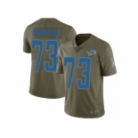 Men Nike Detroit Lions #73 Greg Robinson Limited Olive 2017 Salute to Service NFL Jersey