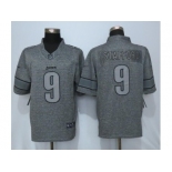 Men Nike Detroit Lions #9 Matthew Stafford Gray Stitched Gridiron Gray Limited Jersey