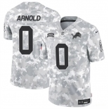 Men's Detroit Lions #0 Terrion Arnold 2024 F.U.S.E Arctic Camo Salute To Service Limited Stitched Football Jersey