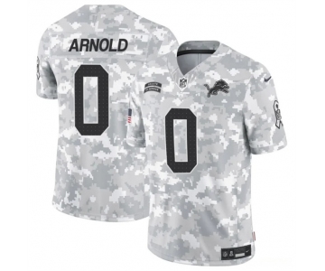 Men's Detroit Lions #0 Terrion Arnold 2024 F.U.S.E Arctic Camo Salute To Service Limited Stitched Football Jersey