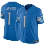 Men's Detroit Lions #1 Terrion Arnold Blue 2024 Draft F.U.S.E. Vapor Untouchable Limited Football Stitched Jersey