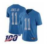 Men's Detroit Lions #11 Marvin Jones Jr Blue Alternate Vapor Untouchable Limited Player 100th Season Football Jersey