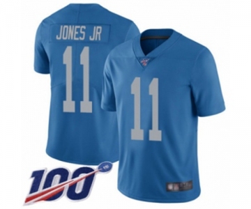 Men's Detroit Lions #11 Marvin Jones Jr Blue Alternate Vapor Untouchable Limited Player 100th Season Football Jersey