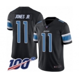 Men's Detroit Lions #11 Marvin Jones Jr Limited Black Rush Vapor Untouchable 100th Season Football Jersey