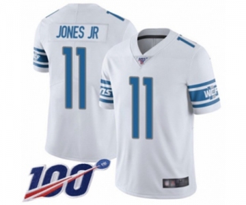 Men's Detroit Lions #11 Marvin Jones Jr White Vapor Untouchable Limited Player 100th Season Football Jersey