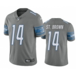 Men's Detroit Lions #14 Amon Ra St Brown Grey Vapor Untouchable Limited Stitched Jersey