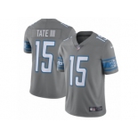 Men's Detroit Lions #15 Golden Tate Nike Steel 2017 Color Rush Limited Jersey