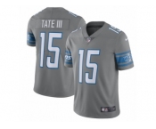 Men's Detroit Lions #15 Golden Tate Nike Steel 2017 Color Rush Limited Jersey