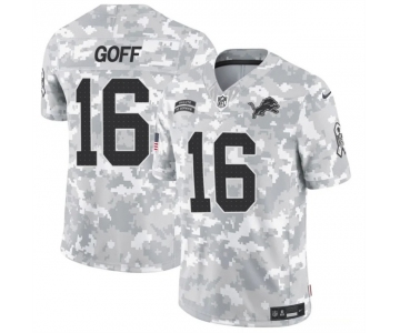 Men's Detroit Lions #16 Jared Goff 2024 F.U.S.E Arctic Camo Salute To Service Limited Stitched Football Jersey