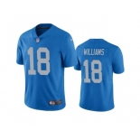 Men's Detroit Lions #18 Jameson Williams Blue Vapor Untouchable Limited Stitched Jersey