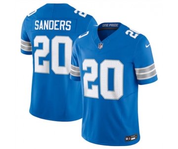 Men's Detroit Lions #20 Barry Sanders Blue 2024 F.U.S.E. Vapor Limited Stitched Jersey