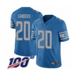 Men's Detroit Lions #20 Barry Sanders Blue Team Color Vapor Untouchable Limited Player 100th Season Football Jersey