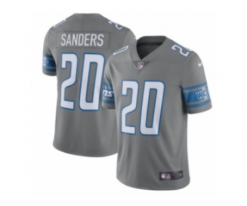 Men's Detroit Lions #20 Barry Sanders Nike Steel 2017 Color Rush Limited Jersey