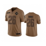 Men's Detroit Lions #26 Jahmyr Gibbs 2023 Brown Salute To Service Limited Football Stitched Jersey