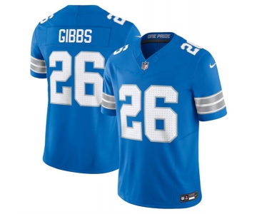 Men's Detroit Lions #26 Jahmyr Gibbs Blue 2024 F.U.S.E. Vapor Limited Stitched Jersey