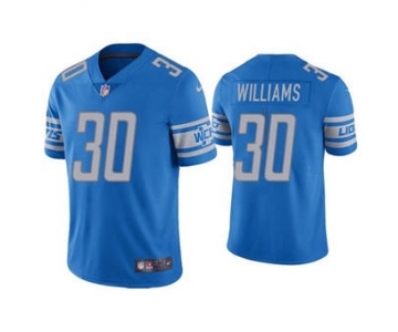 Men's Detroit Lions #30 Jamaal Williams Blue Vapor Untouchable Limited Stitched Jersey