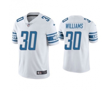 Men's Detroit Lions #30 Jamaal Williams White Vapor Untouchable Limited Stitched Jersey