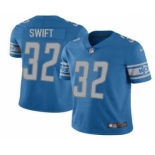 Men's Detroit Lions #32 DAndre Swift 2021 Blue Vapor Untouchable Limited Stitched Jersey