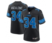 Men's Detroit Lions #34 Alex Anzalone Black 2nd Alternate Game Nike Jersey