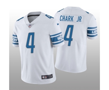 Men's Detroit Lions #4 DJ Chark Jr. White Vapor Untouchable Limited Stitched Jersey