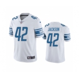 Men's Detroit Lions #42 Justin Jackson White Vapor Untouchable Limited Stitched Jersey