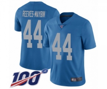 Men's Detroit Lions #44 Jalen Reeves-Maybin Blue Alternate Vapor Untouchable Limited Player 100th Season Football Jersey