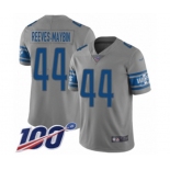 Men's Detroit Lions #44 Jalen Reeves-Maybin Limited Gray Inverted Legend 100th Season Football Jersey