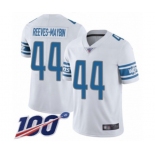 Men's Detroit Lions #44 Jalen Reeves-Maybin White Vapor Untouchable Limited Player 100th Season Football Jersey