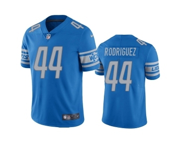 Men's Detroit Lions #44 Malcolm Rodriguez Blue Vapor Untouchable Limited Stitched Jersey