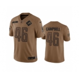 Men's Detroit Lions #46 Jack Campbell 2023 Brown Salute To Service Limited Football Stitched Jersey