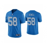 Men's Detroit Lions #58 Penei Sewell 2021 Draft Blue Throwback Vapor Untouchable Limited Stitched Football Jersey