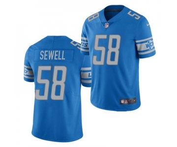 Men's Detroit Lions #58 Penei Sewell 2021 Football Draft Blue Vapor Untouchable Limited Stitched Football Jersey