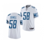 Men's Detroit Lions #58 Penei Sewell 2021 Football Draft White Vapor Untouchable Limited Stitched Football Jersey