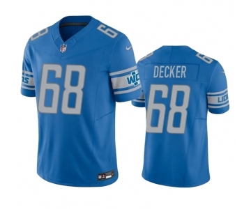 Men's Detroit Lions #68 Taylor Decker Blue 2023 F.U.S.E. Vapor Untouchable Limited Stitched Jersey