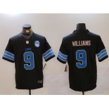 Men's Detroit Lions #9 Jameson Williams Black 2024 F.U.S.E. 2nd Alternate With 90th Anniversary Patch Vapor Limited Stitched Jersey