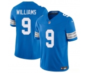 Men's Detroit Lions #9 Jameson Williams Blue 2024 F.U.S.E. Vapor Limited Stitched Jersey