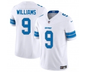 Men's Detroit Lions #9 Jameson Williams White 2024 F.U.S.E. Vapor Limited Stitched Jersey