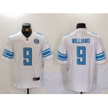 Men's Detroit Lions #9 Jameson Williams White With Patch Vapor Untouchable Limited Stitched Jersey