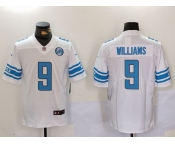 Men's Detroit Lions #9 Jameson Williams White With Patch Vapor Untouchable Limited Stitched Jersey